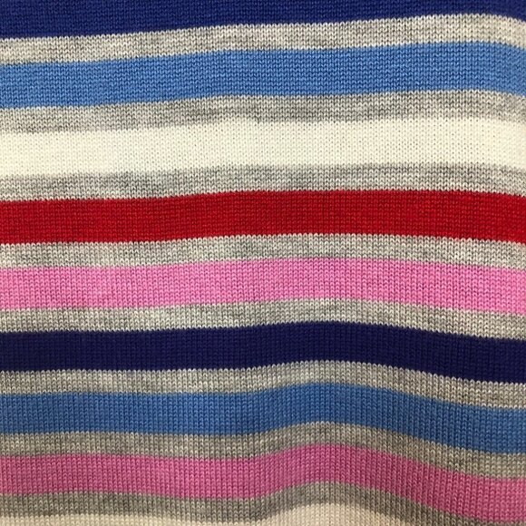 Talbots Gray Striped Sweater Petite Size PL Button Sides - Picture 6 of 8